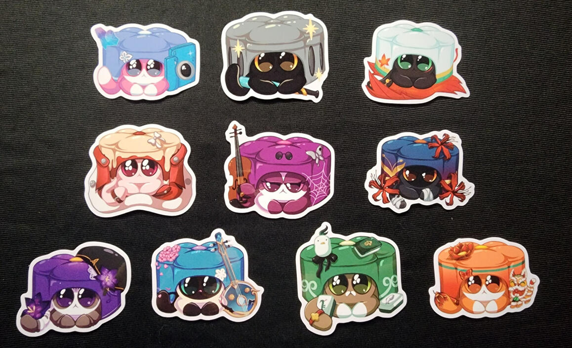 Genshin Impact and HSR Cat Stickers